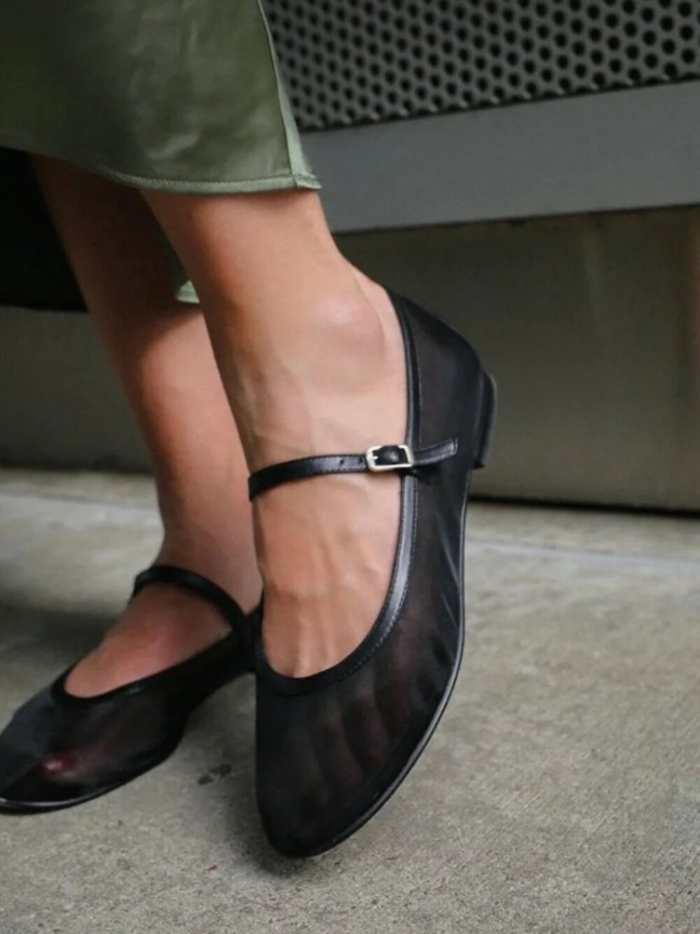 Margaux NY Demi Jane Black Mesh Flats